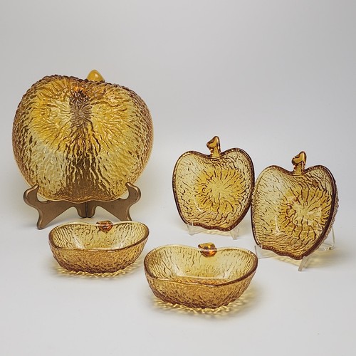Vintage apfel glasschalen set - apfel,