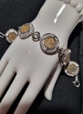 JUWELO - Antikes Witwen-Scherflein-Silberarmband - Münzen - 925 SI- Sammler-RAR!