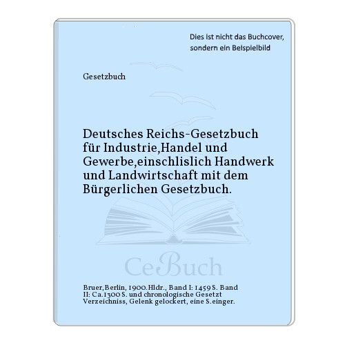 Gesetzbuch deutsches - gesetzbuch:,