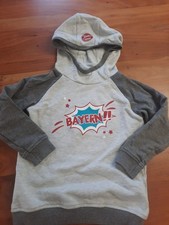 FC Bayern Hoodie Kapzuenpullover Kinder G. 110 Comic Bayern Logo Grau