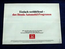 Honda Civic, Shuttle, Coupe CRX Jazz Accord Limousine Hatchback Prospekt 1984