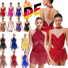 Damen Latein Tanzkleid Glitzer