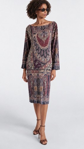 Etro milano midikleid paisley - midikleid,
