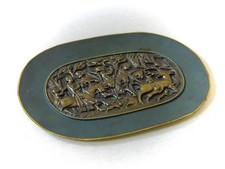 alte Messing Wandbild Relief