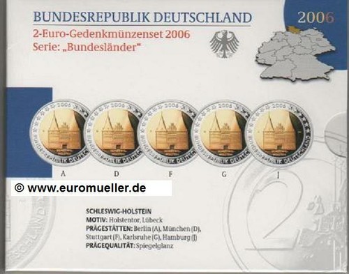Euro gedenkmünzen 2006 - 5x,