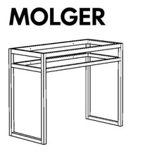IKEA MOLGER Beingestell Waschbeckengestell 120x47x78 901.401.86 Neu/Ovp