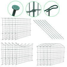 Teichzaun Gartenabgrenzung Oberbogen Steckzaun Gartenzaun 11tlg Metall