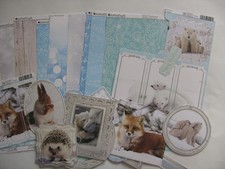 Kanban Winter Wonderland Kartenpapiere Stanzteile Eisbären Fuchs Igel
