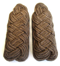 NVA Schulterstücke  Stabsoffizier Schulterklappen  Filz grau/braun