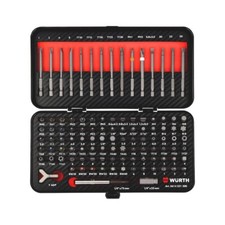 Würth 105-teiliges Sicherheitsbits Bitsatz Set im Koffer (0614250300) Carbon