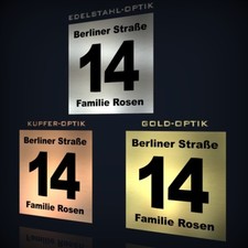 HAUSNUMMER NAMENSSCHILD IN