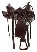 Handgefertigter Premium Leder Western Endurance Sattel mit komplettem Tack Set