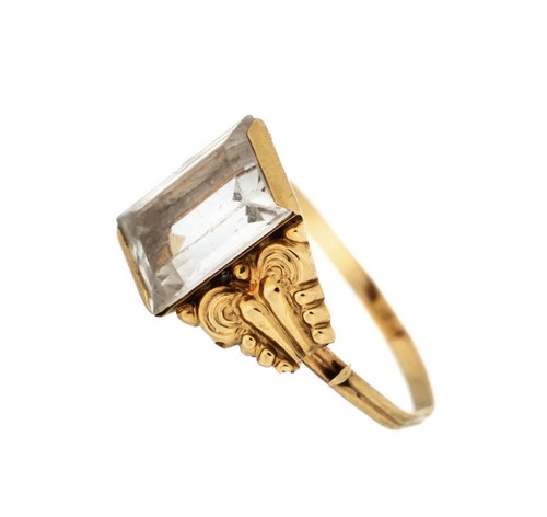 Antiker ring karat gold - -,