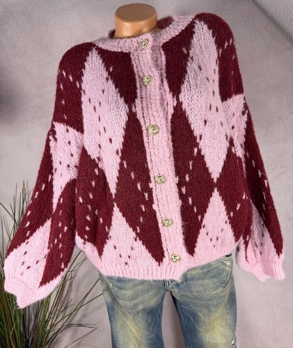 Damen strick cardigan rauten - damen,