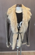 Ermanno Scervino Strick Pelz Mantel Jacke