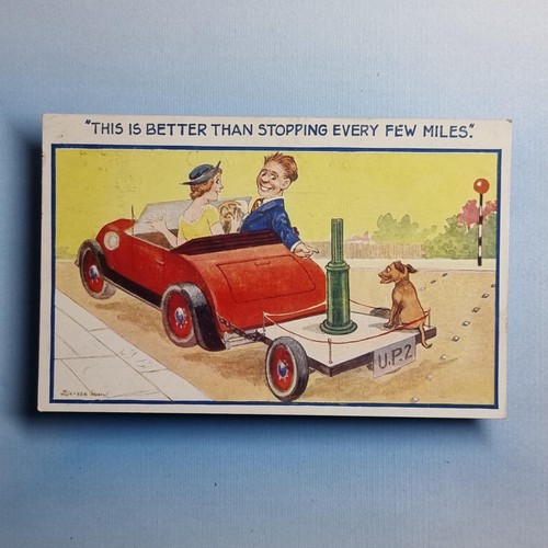 Comic postkarte 1938 roter - comic,