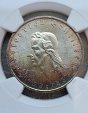 DRITTES REICH 5,- Mark 1934 F