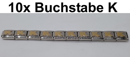 10x buchstaben vergoldet - buchstaben, k