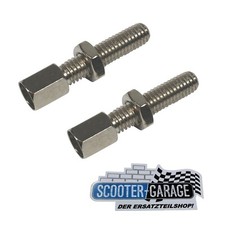 2x Zug Einstellschraube Gaszug / Seilzug M6 x 25mm / 35mm für Roller Mofa Moped