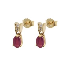 Frauen Ohrstecker rosa rot