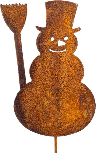 Gartenstecker schneemann mit - gartenstecker,