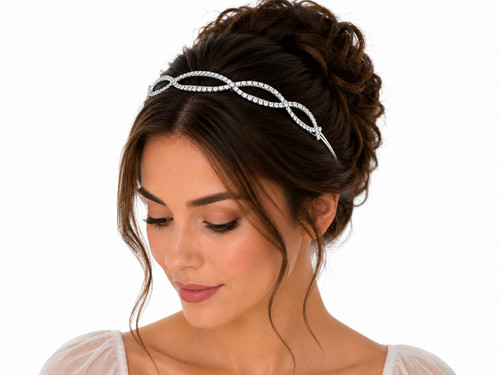 Eleganter strass haarreifen - strass,