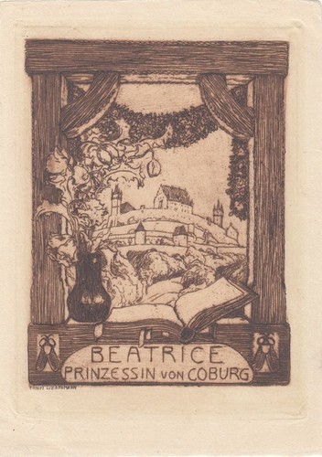 Exlibris bookplate radierung - exlibris,