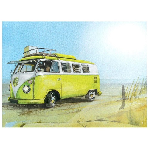 Blechschild beach bulli t1 - "beach",