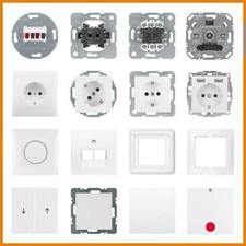 Berker S.1 Polarweiss glänzend Steckdose Schalter Wippe Rahmen Dimmer Auswahl