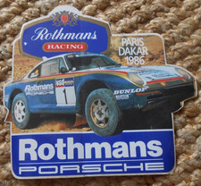 Älterer Motorsport Aufkleber Rothmans Porsche , Paris Dakar 1986, Porsche 959