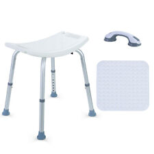 B-WAREN Duschhocker für Senioren mit Rutschfeste Matte 120kg AntiRutsch