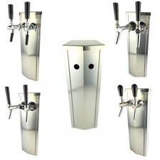 Schanksäule Zapfsäule 2 leitig aus Edelstahl mit oder ohne Zapfhahn Zapfanlage