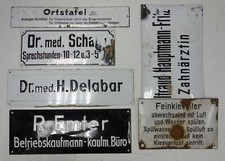 7 X altes Emailschild Posten