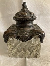 Antikes Tintenfass versilbert