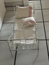 Uraltes Puppen Metall Bett Ca