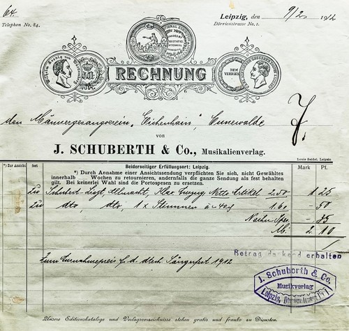 Rechnung leipzig 1912 - leipzig, j