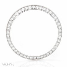 Aftermarket Diamant Lünette für Rolex Datejust 31 mm by Menze Weißgold (22441)