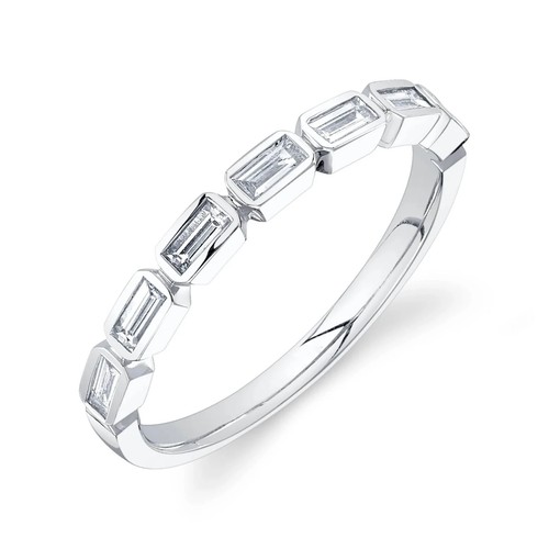 14k weißgold baguette diamant - weißgold,