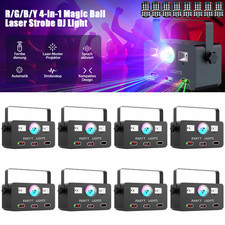 RGBY Laser Beam Projektor DJ Disco Lichteffekt Party Strobe Bühnenbeleuchtung