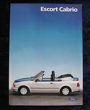 Ford Escort Cabriolet XR3i, Cabrio Ghia Prospekt 2.1986