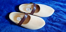 Holzschuhe  mit Lederriemen Mittelalter Schuhe Gr.42/43