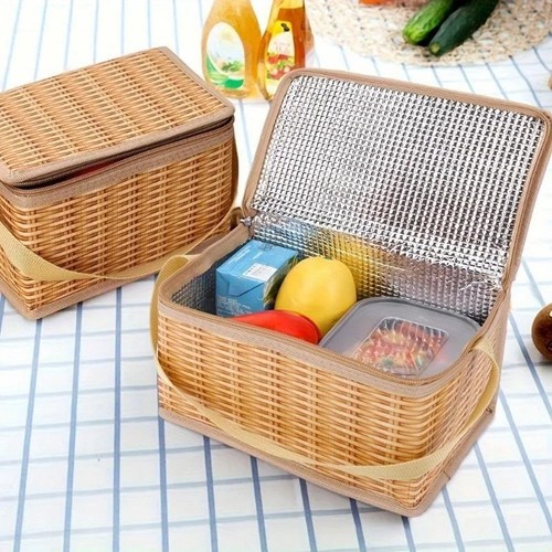 Rattan picknickkorb mit - rattan,