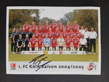 1. FC Köln Mannschaftskarte funny-frisch-Satzkarte 2004/05 ungeklebt signiert 