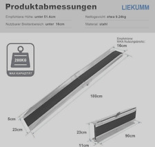 Motorradrampe Klappbare Stahlrampe 180cm 280KG lang  mit Anti-Rutsch-Folie