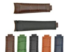 UHRENARMBAND LEDER KOMPATIBEL MIT ROLEX DAYTONA SUBMARINER DEPLOYENT CLASP 20/16