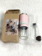 Tragbare manuelle Kaffeemühle 6 einstellbare Grobheit Mini leicht zu tragen rosa