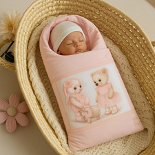 Kuschelnest BIANCA aus Bio-Baumwolle – Weiche Einschlagdecke