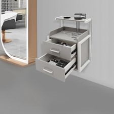 Grau+Weiß Salon-Wandschrank