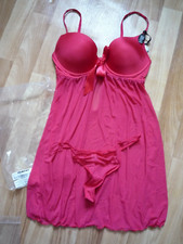 BH-Bodydress rot Push-Up Größe 80C und String-Tanga L/XL