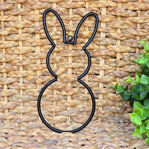 Metall osterhase schwarz - osterhase,